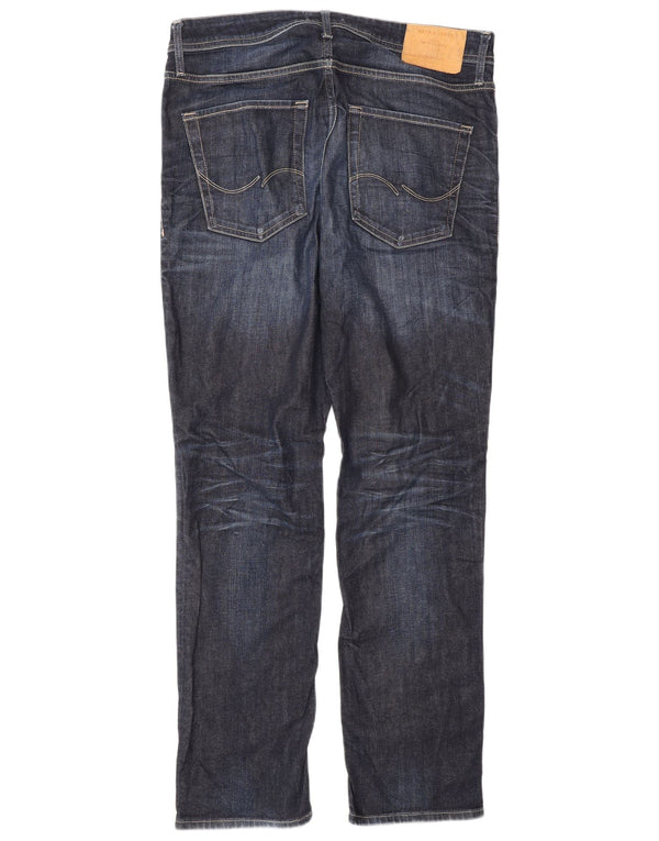 Jeans dritti vestibilità regolare Clark da uomo Jack & Jones W33 L32 blu navy