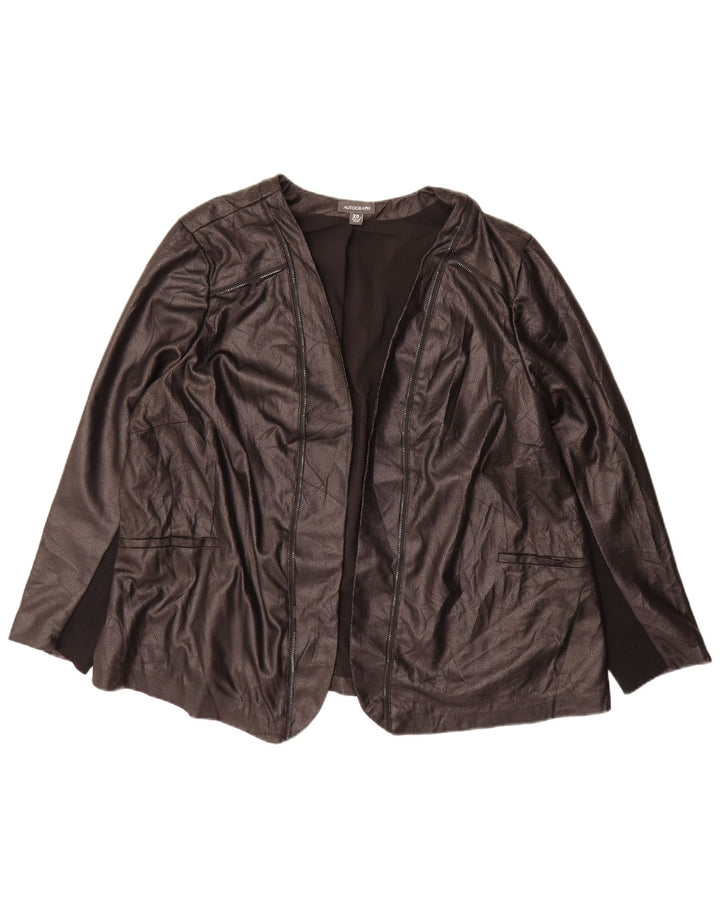 Giacca da donna Marks & Spencer Autograph Open Blazer UK 20 2XL Nera