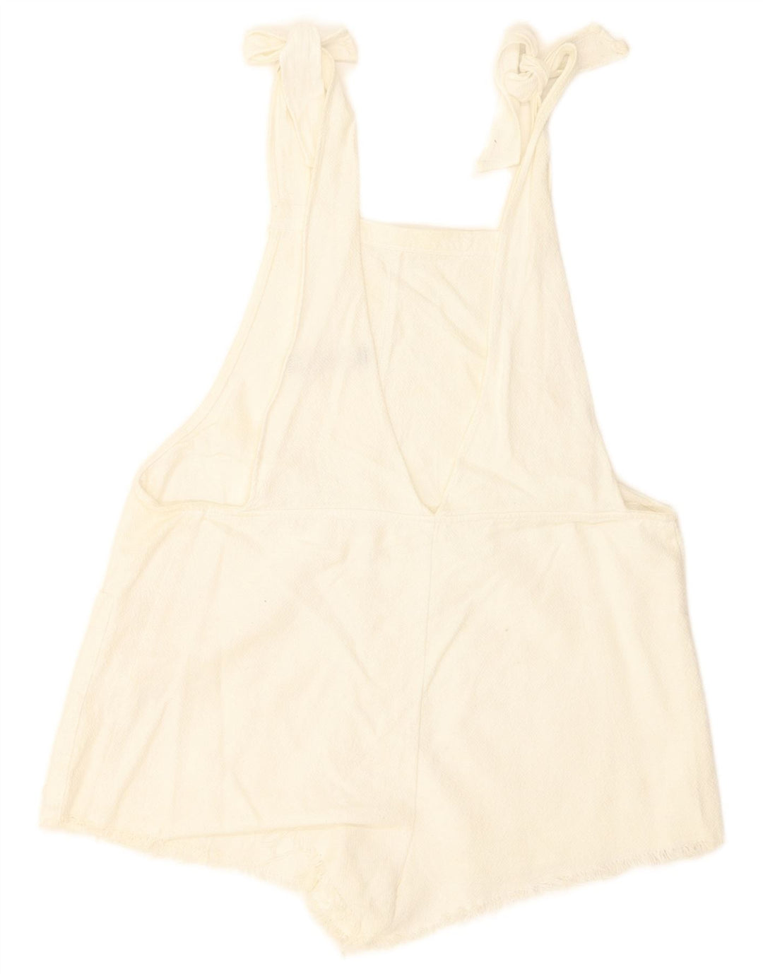 Pantaloncini salopette da donna Zara medi W36 in cotone bianco sporco