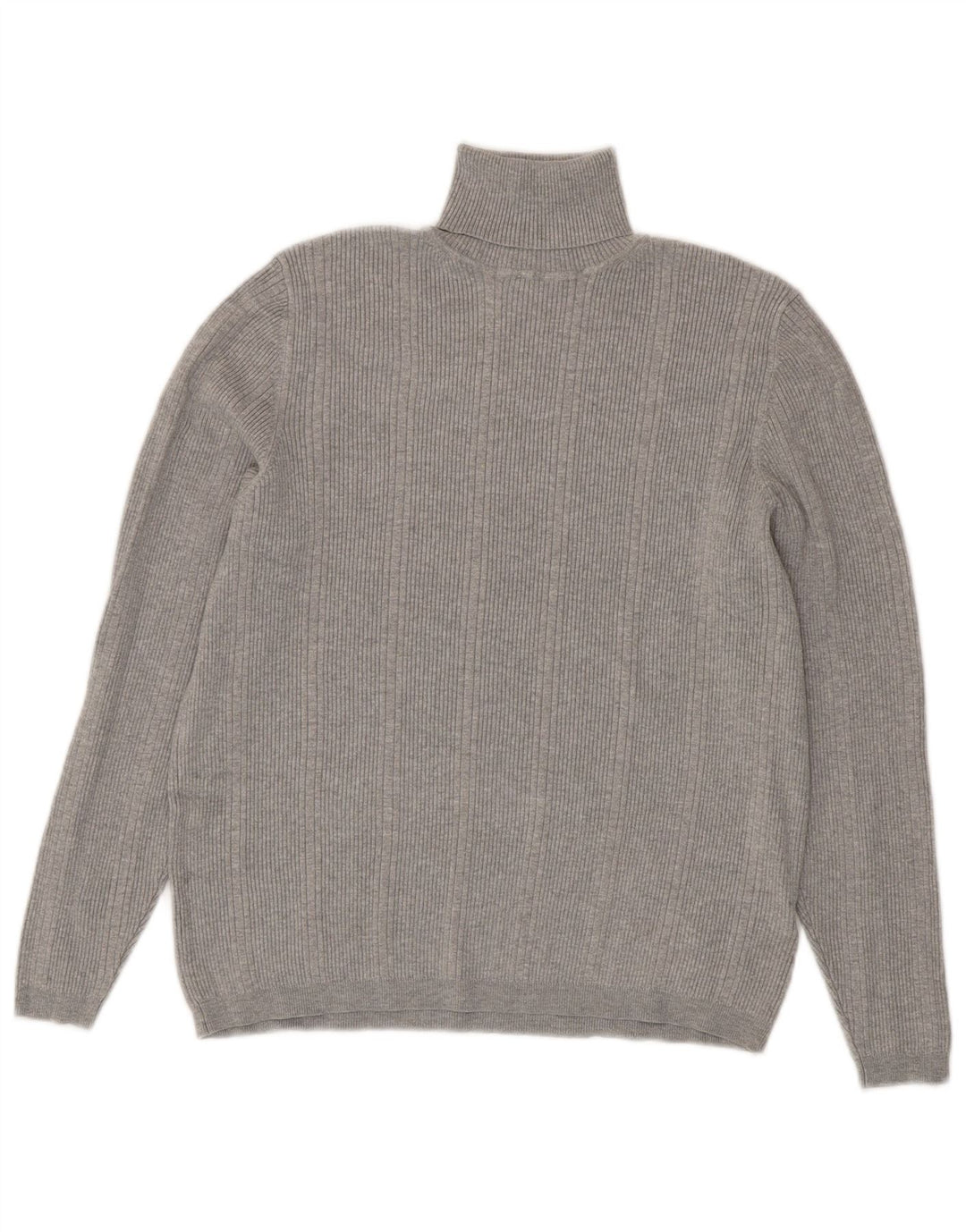 Maglione maglione a collo alto da donna Marks & Spencer UK 18 XL viscosa grigia