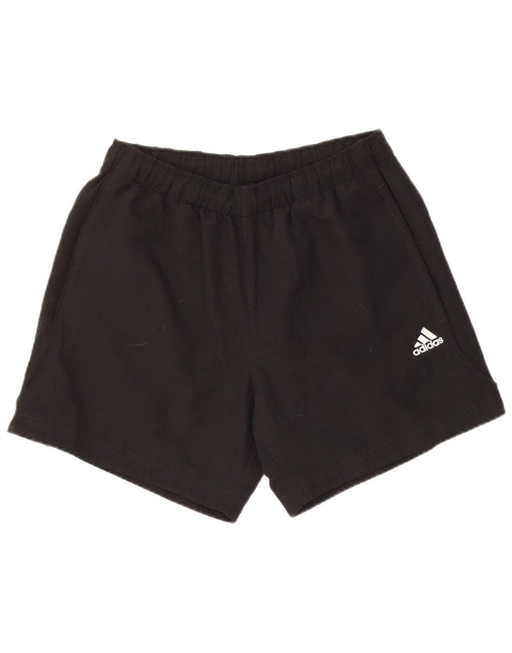 Pantaloncini sportivi da uomo Adidas medi neri in poliestere