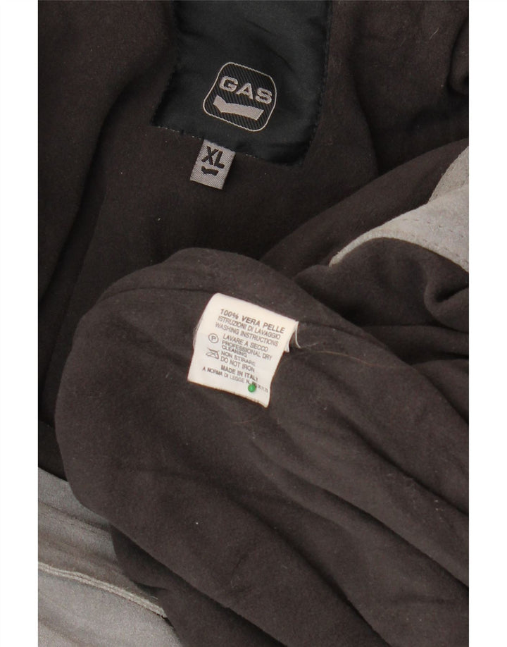 Giacca in pelle scamosciata da uomo GAS UK 42 XL in pelle grigia