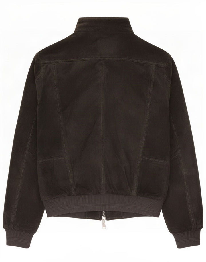 Giacca in pelle scamosciata da uomo Antony Morato UK 36 piccola pelle grigia