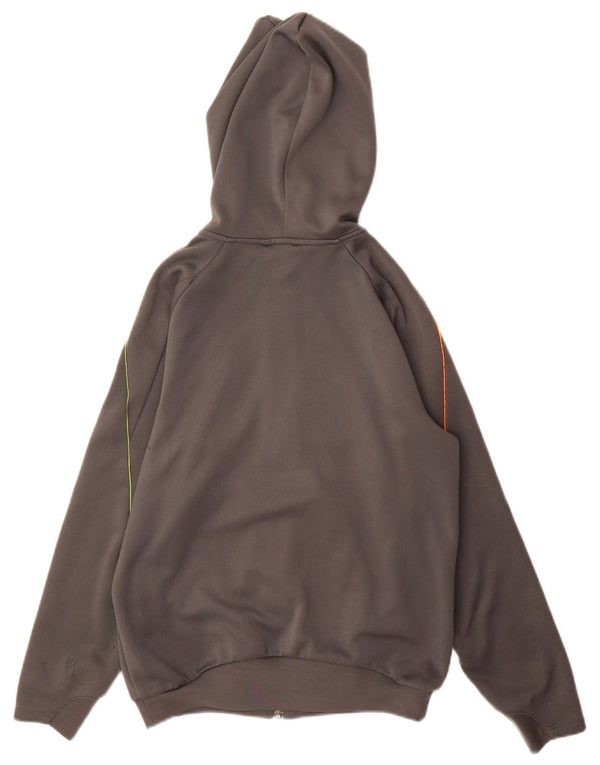 Felpa con cappuccio e zip da ragazzo Puma 12-13 anni in poliestere grigio