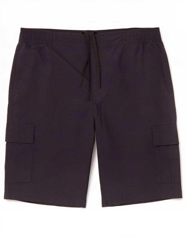 Pantaloncini cargo da uomo Marks & Spencer grandi W34 neri in poliammide