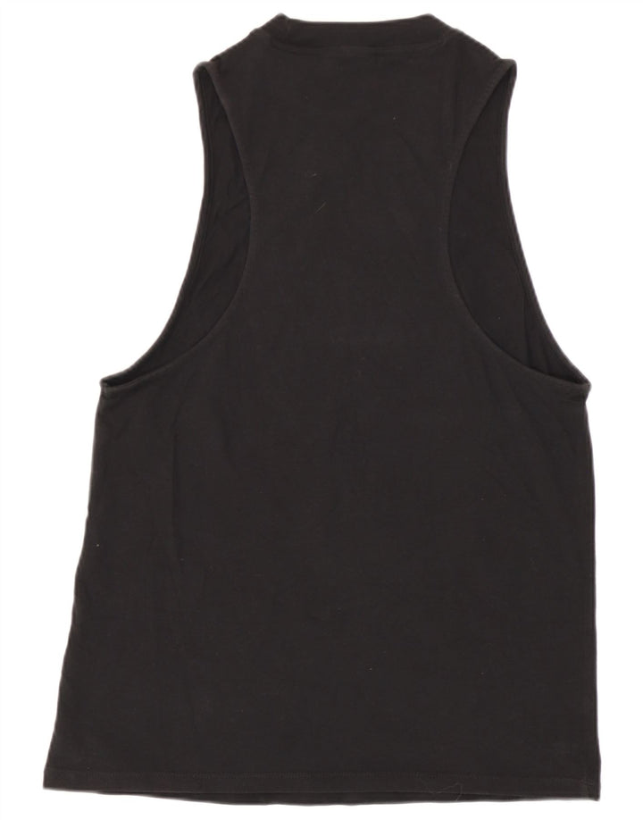 Canottiera grafica da donna Adidas UK 12 cotone medio nero