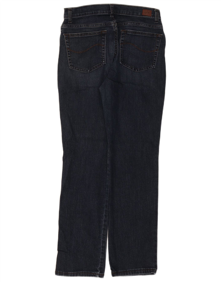 Jeans dritti da donna a vita media LEE US 6 medi W30 L30 Blu navy