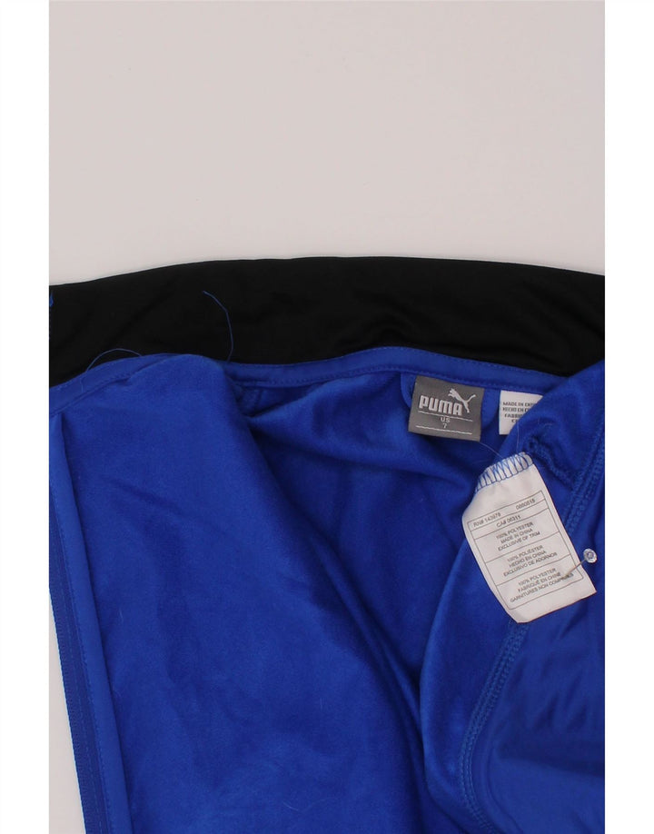 Giacca da tuta grafica da ragazzo Puma 6-7 anni in poliestere blu