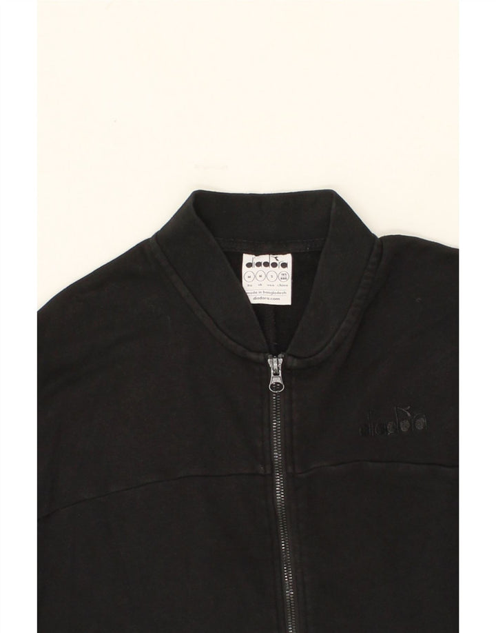 DIADORA Mens Tracksuit Top Jacket Medium Black Cotton Vintage Diadora and Second-Hand Diadora from Messina Hembry 