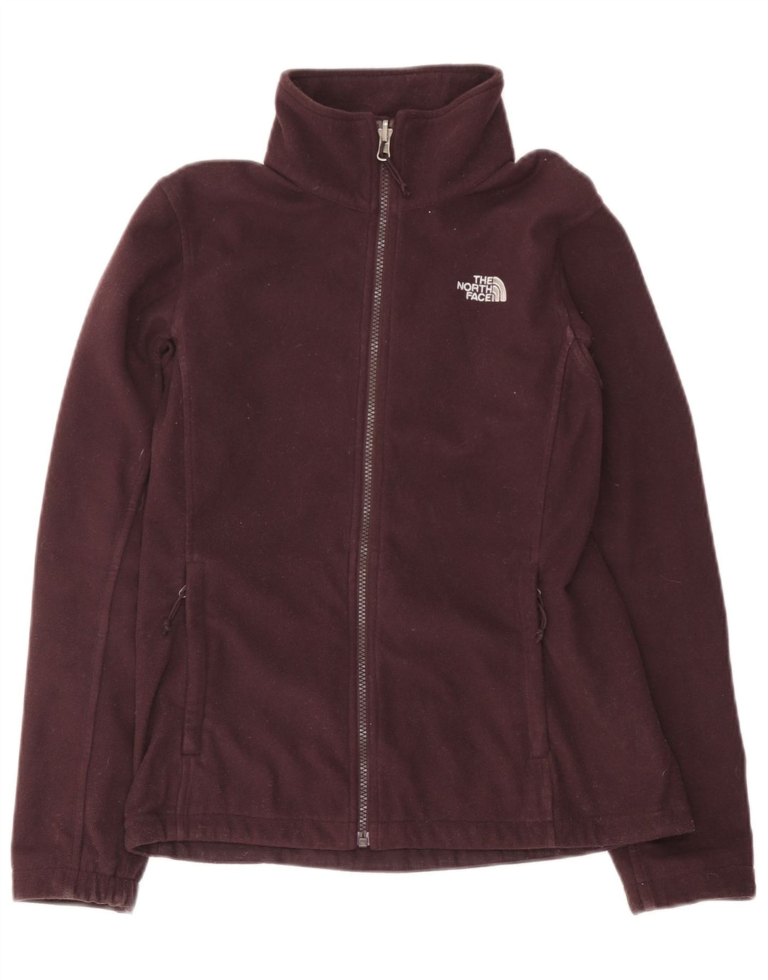 THE NORTH FACE Giacca in pile foderata da donna UK 10 Small Bordeaux Poliestere