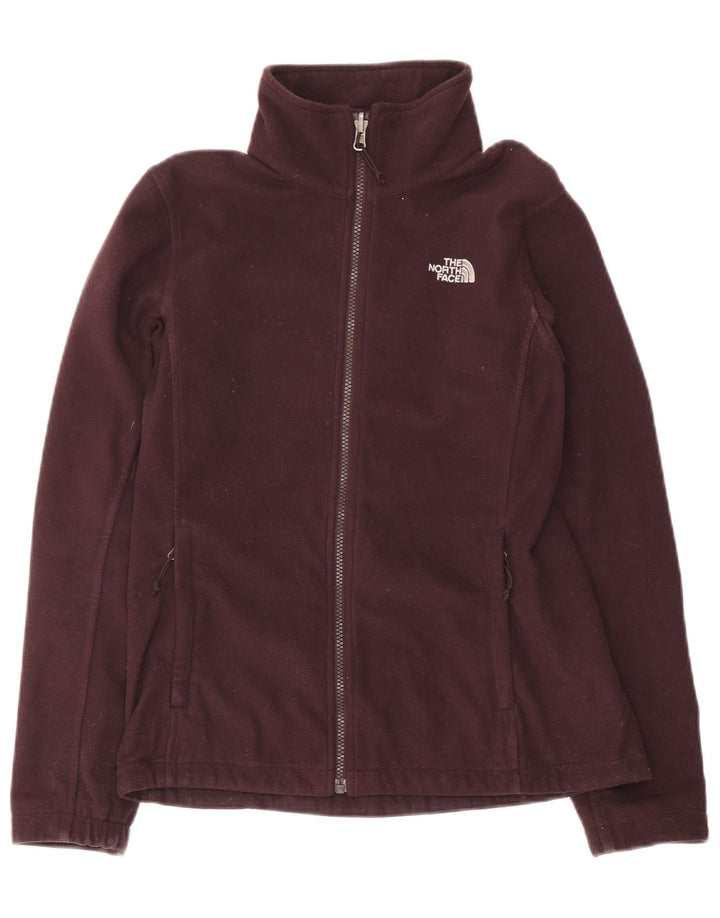 THE NORTH FACE Giacca in pile foderata da donna UK 10 Small Bordeaux Poliestere