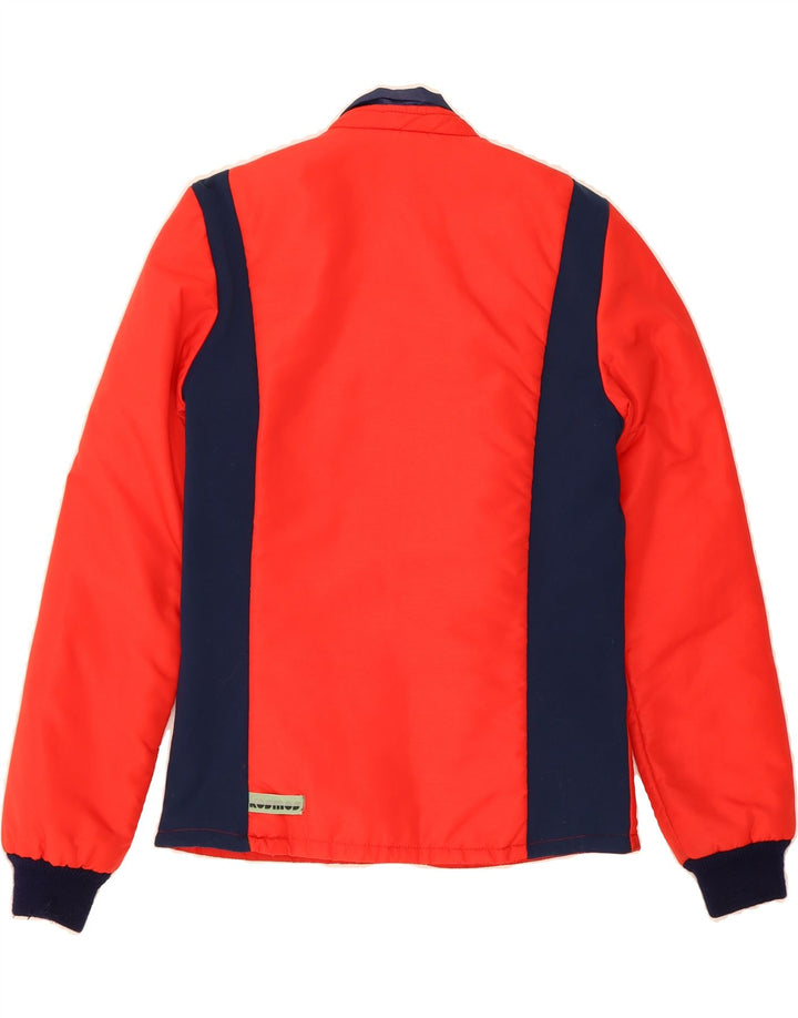 VINTAGE Womens Bomber Jacket UK 10 Small Red Colourblock Polyamide Vintage Vintage and Second-Hand Vintage from Messina Hembry 