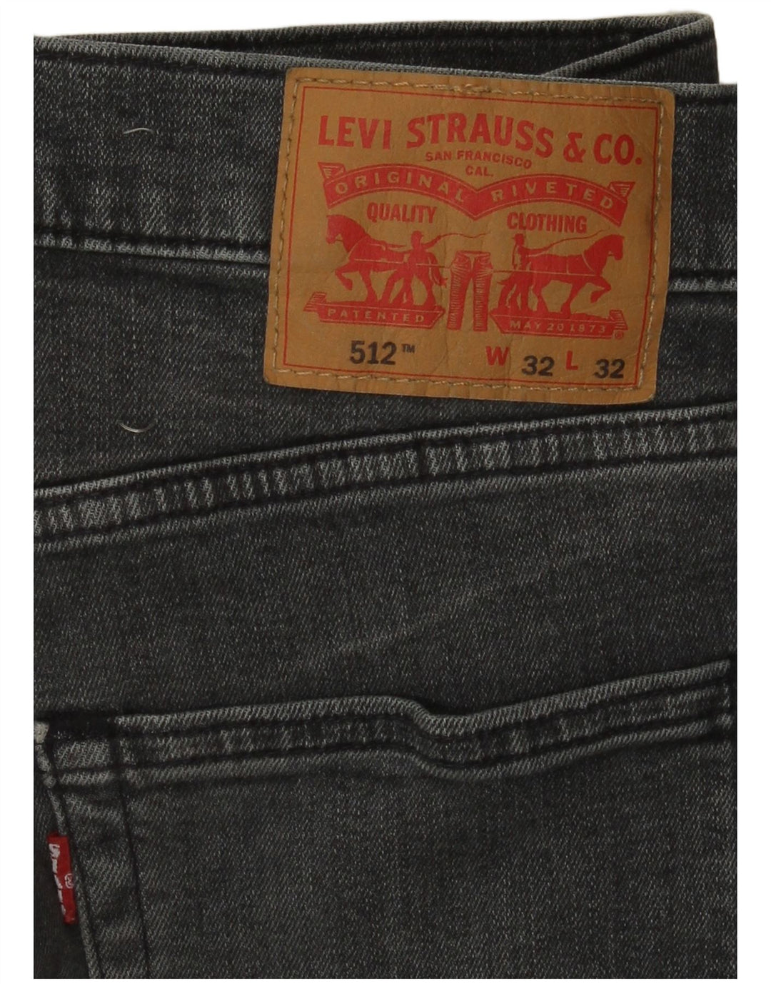 Levi's Uomo 512 Jeans affusolati slim W32 L32 Cotone grigio