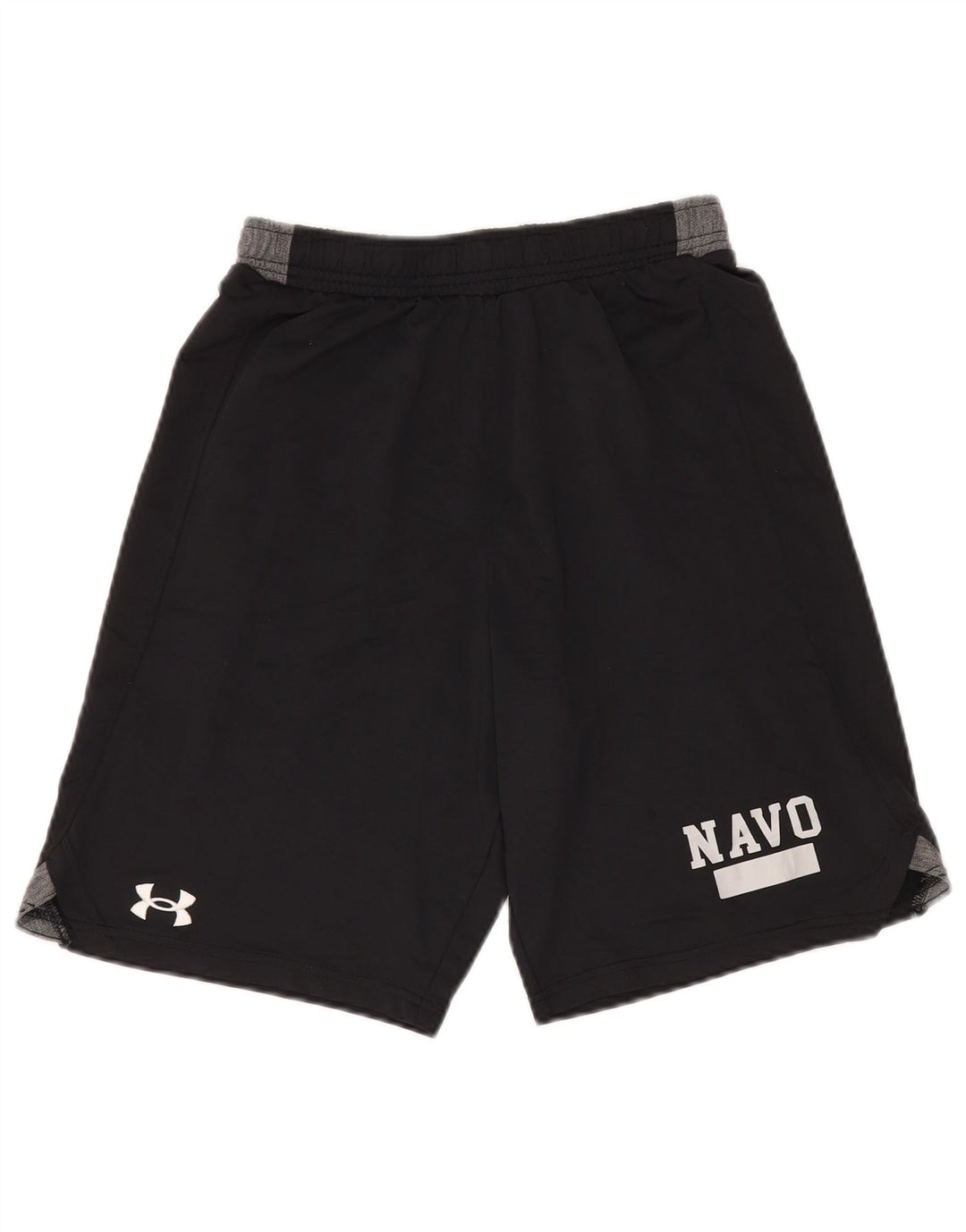Pantaloncini sportivi grafici da uomo Under Armour piccoli in poliestere color block nero