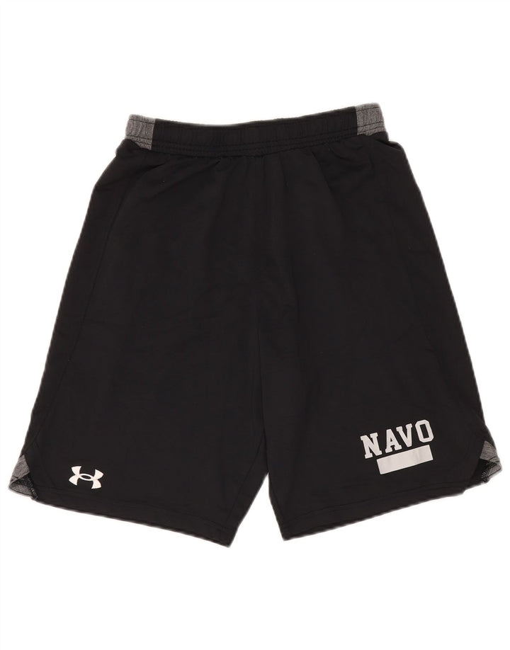 Pantaloncini sportivi grafici da uomo Under Armour piccoli in poliestere color block nero