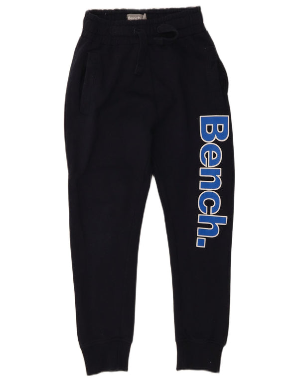 Pantaloni da tuta grafici da ragazzo Bench da 9-10 anni in cotone blu navy