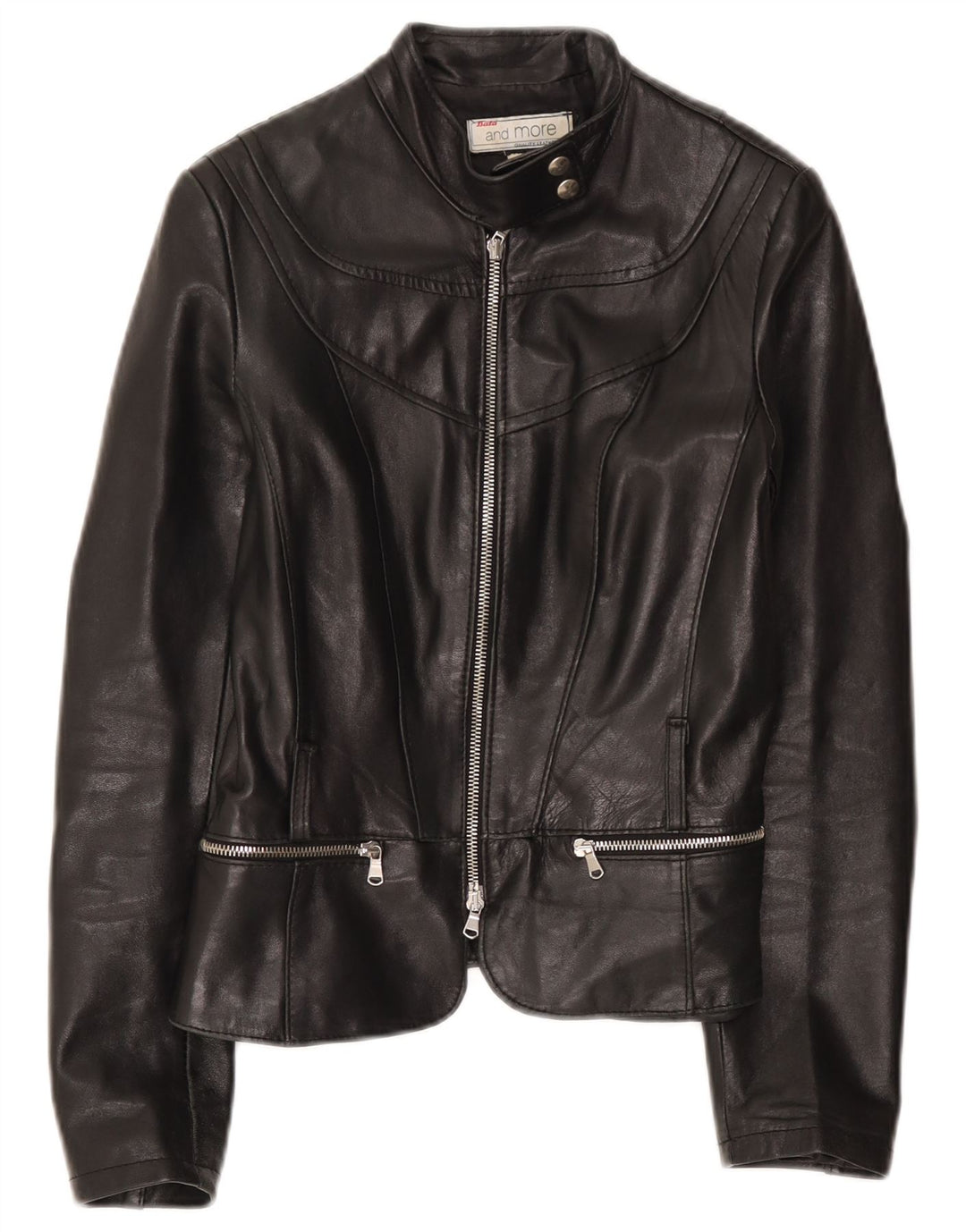 Giacca in pelle da donna Bata and More IT 44 media pelle nera