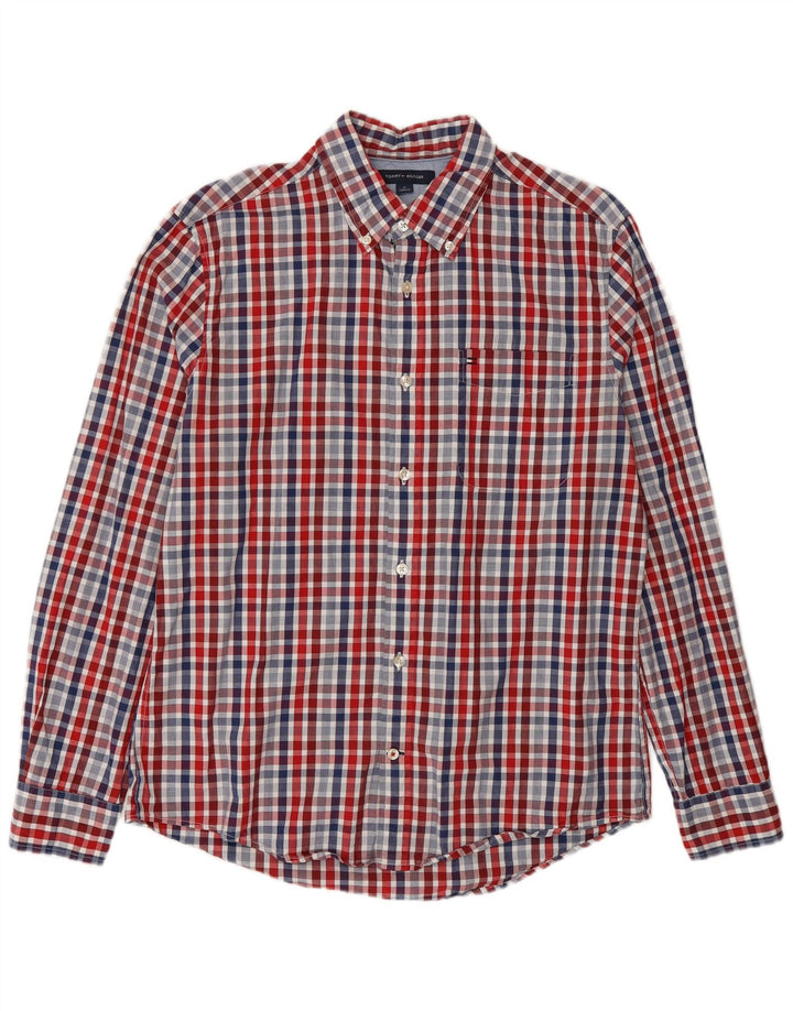Camicia da uomo Tommy Hilfiger in cotone a quadretti multicolore medio