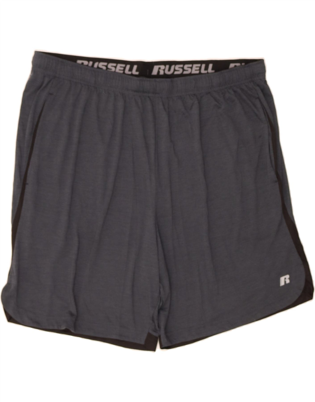 RUSSELL ATHLETIC Mens Sport Shorts 2XL  Grey Colourblock Polyester Vintage Russell Athletic and Second-Hand Russell Athletic from Messina Hembry 