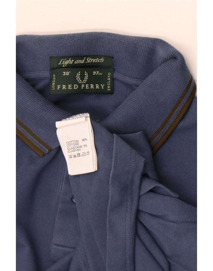 Polo Fred Perry da uomo a maniche lunghe leggera ed elasticizzata, piccola, blu navy