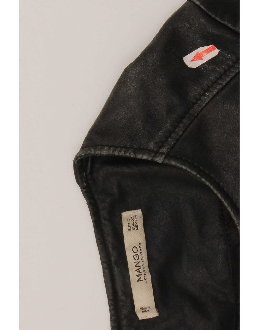 Giacca in pelle corta da donna Mango UK 10 piccola nera