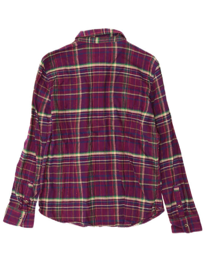 Camicia in flanella da donna Chaps UK 14 Cotone scozzese viola medio