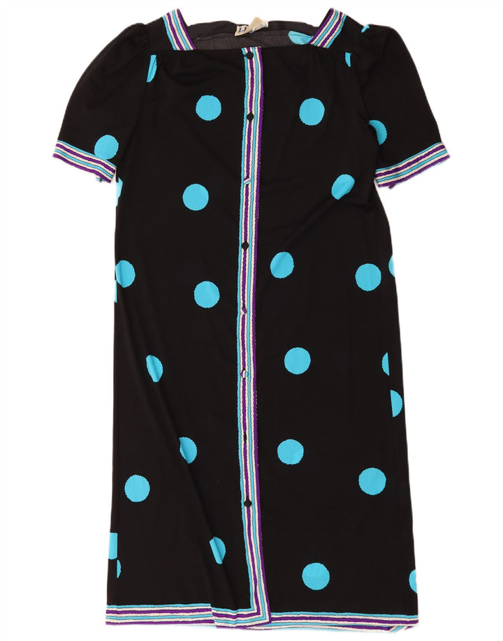 Abito a trapezio da donna Lido UK 14 Grande poliammide geometrica nera