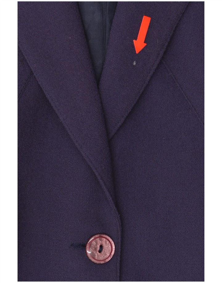 Giacca Blazer a 3 Bottoni da Donna A.Basile IT 46 Large Viola Lana