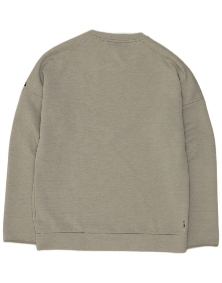 Felpa Adidas da uomo con vestibilità regolare grafica, maglione, poliestere verde medio