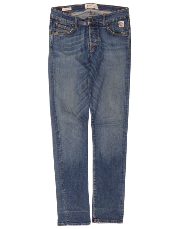 Jeans slim superiori da donna Roy Rogers W35 L33 cotone blu