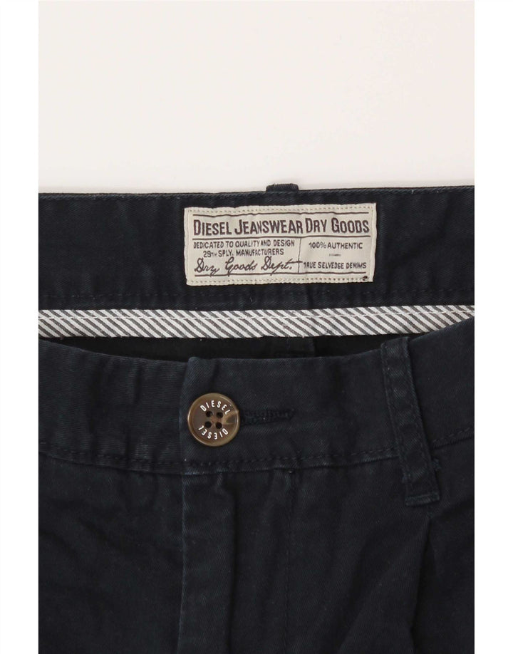 Pantaloncini chino da donna Diesel W26 piccoli in cotone blu navy