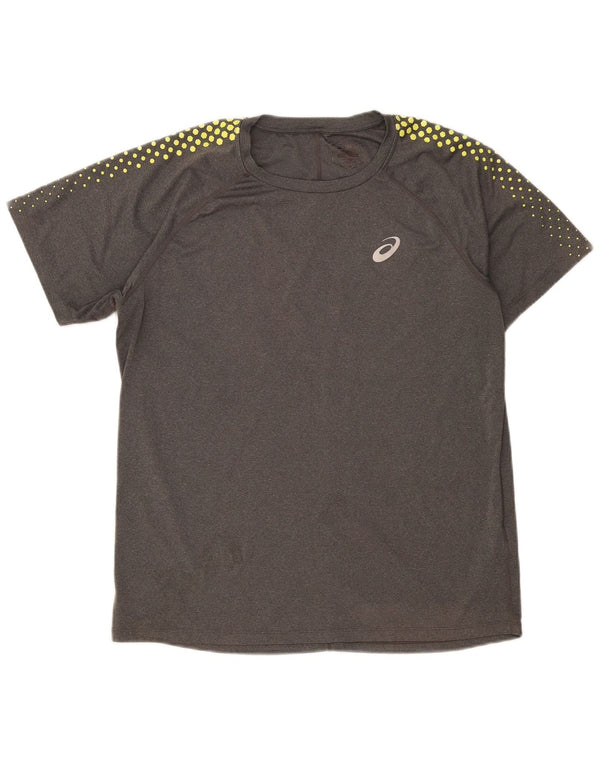 T-shirt da uomo Asics Top XL poliestere maculato grigio