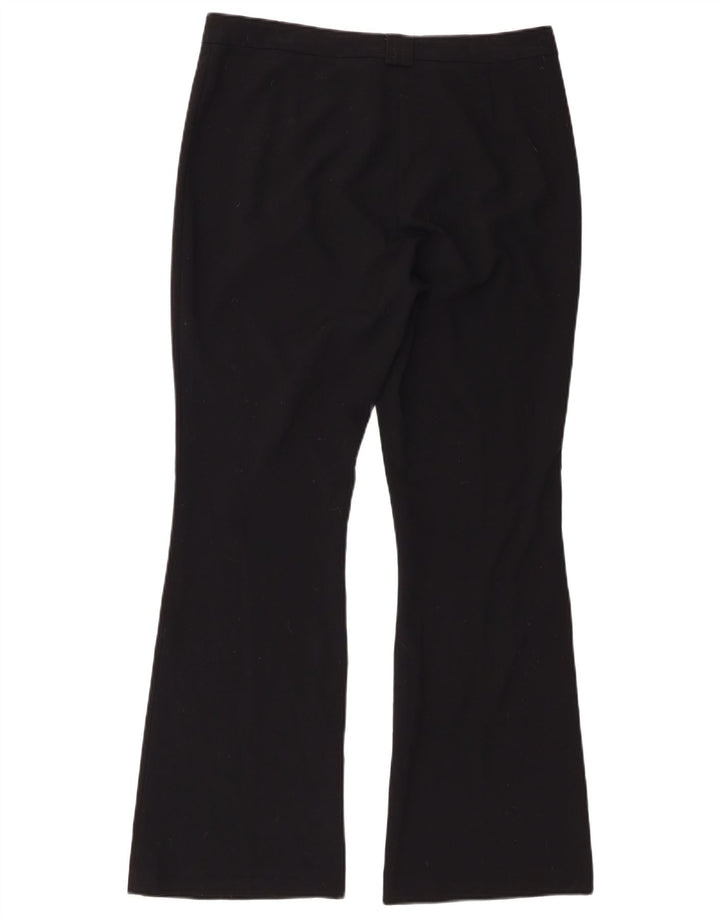 Pantaloni da abito Bootcut da donna Marks & Spencer UK 12 Medio W32 L30 Nero