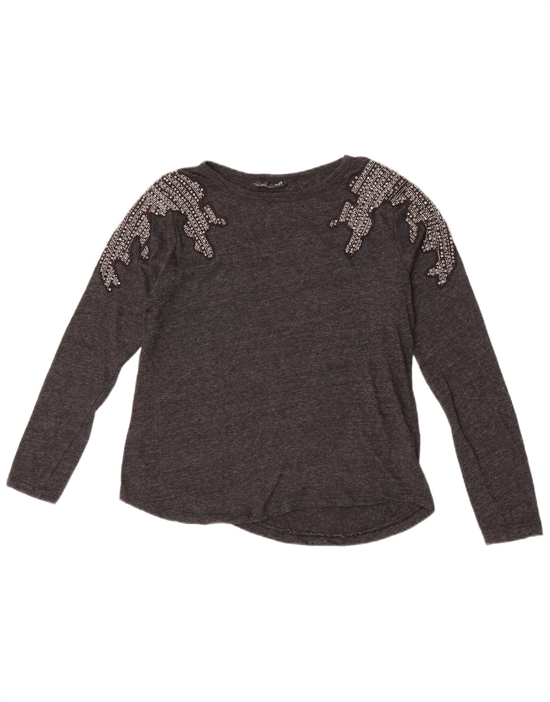 Camicetta da donna Zara Top UK 10 piccola in cotone grigio