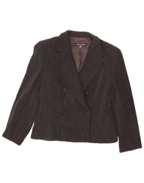 Giacca Blazer Donna Giorgio Armani IT 42 Gessato Grigio Medio