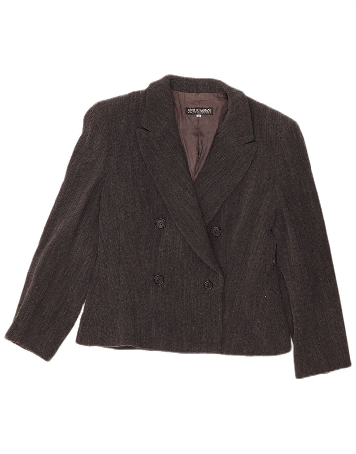 Giacca Blazer Donna Giorgio Armani IT 42 Gessato Grigio Medio
