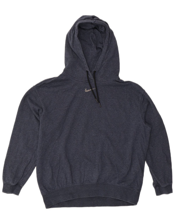 Felpa con cappuccio oversize da donna Nike UK 6 XS blu navy cotone