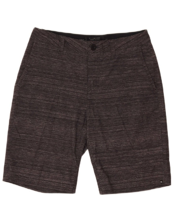 Pantaloncini chino da uomo Quiksilver W28 piccoli in poliestere a righe grigie