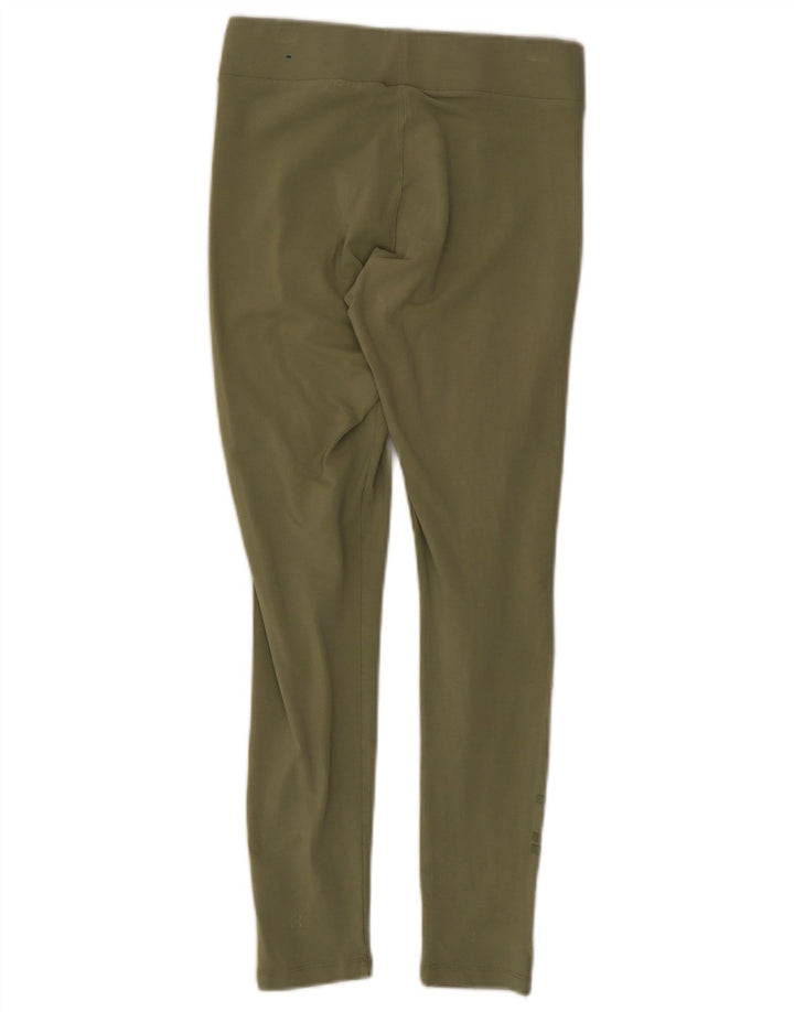 Leggings grafici da donna Adidas UK 14 cotone kaki medio