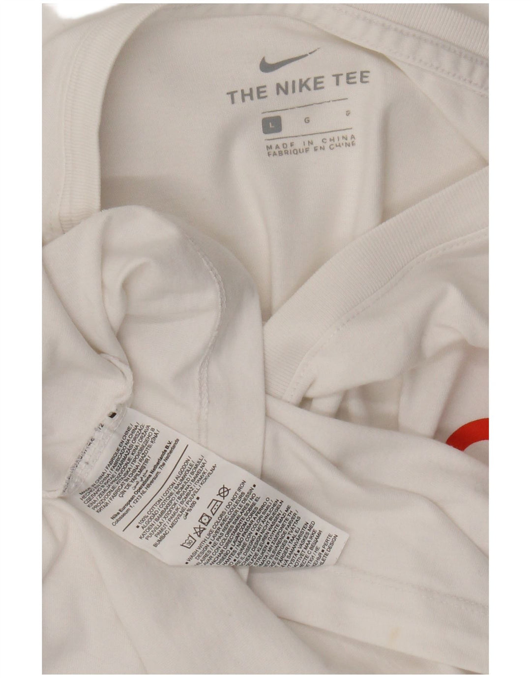 T-shirt grafica da uomo Nike Top grande in cotone bianco