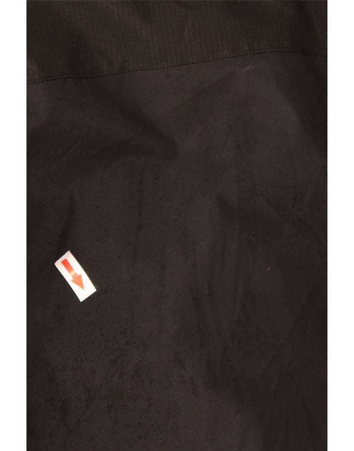 Giacca parka con cappuccio da uomo vintage UK 38 nylon nero medio