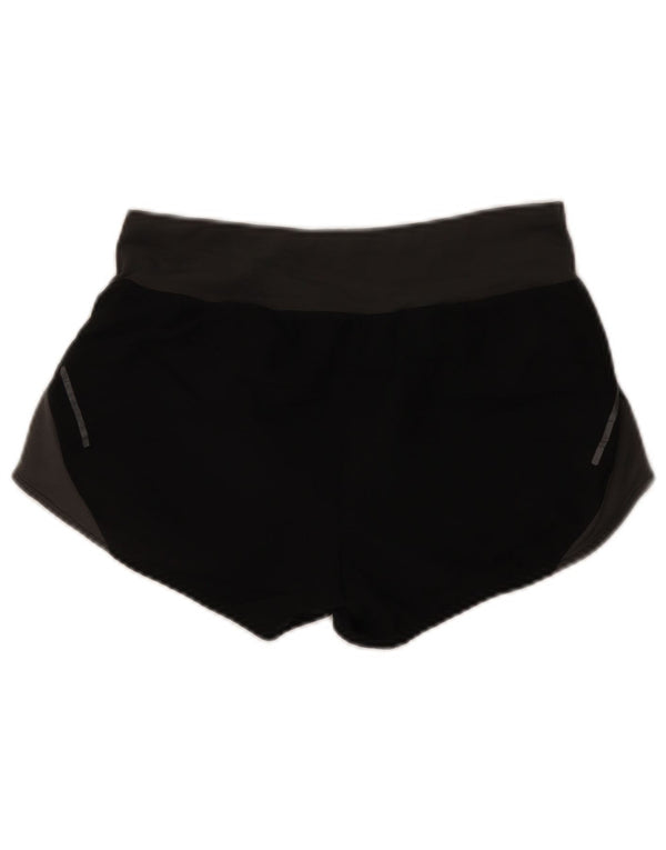 Pantaloncini sportivi da corsa da donna Adidas UK 10 Small Nero Colourblock Poliestere