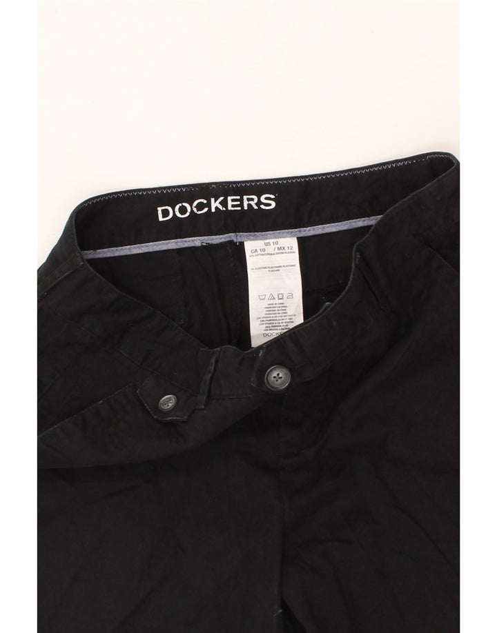 DOCKERS Womens Chino Shorts US 10 Large W32  Black Cotton Vintage Dockers and Second-Hand Dockers from Messina Hembry 