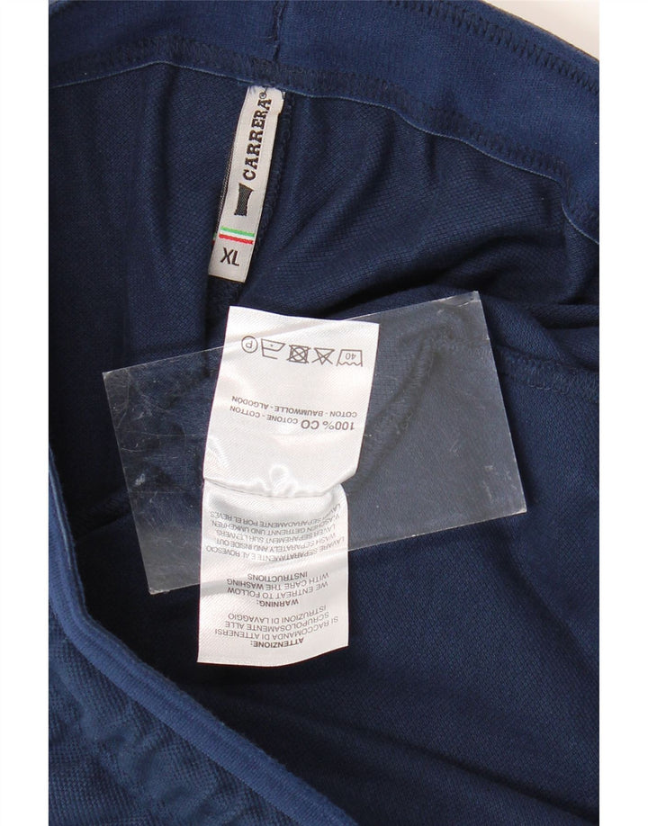 Pantaloncini sportivi da uomo CARRERA XL blu navy in cotone