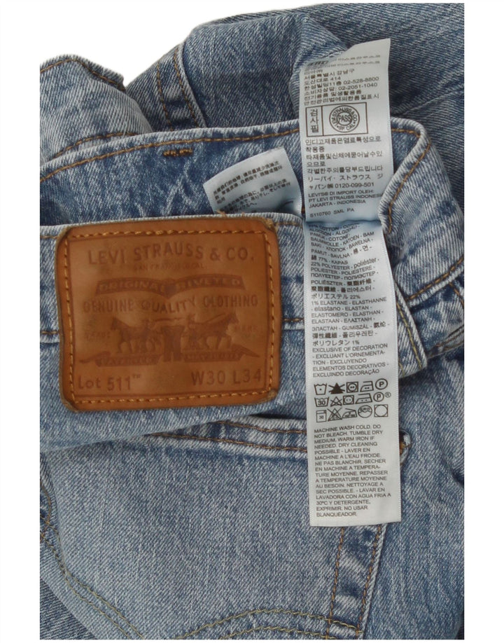 Jeans Levi's Uomo 511 Slim W30 L34 Cotone Blu