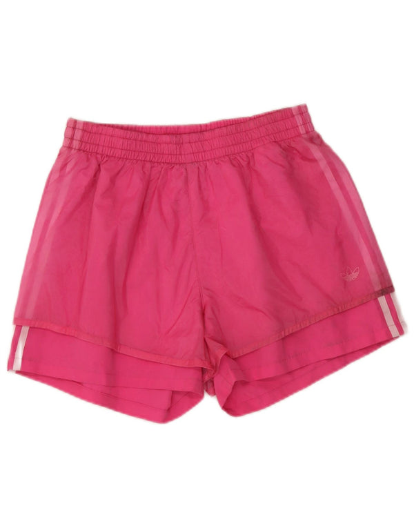 Pantaloncini sportivi Adidas da donna UK 12 poliestere rosa medio
