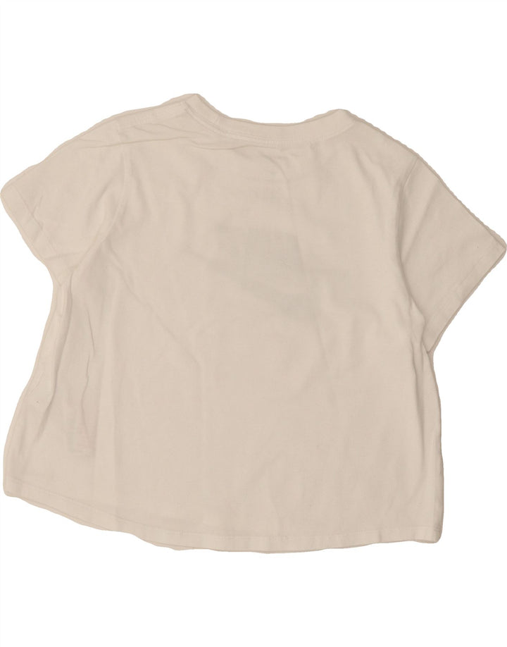NIKE Womens Crop Graphic T-Shirt Top UK 12 Medium White Cotton Vintage Nike and Second-Hand Nike from Messina Hembry 