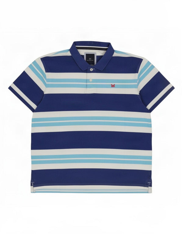 Crew Clothing Polo da uomo 2XL in cotone a righe blu