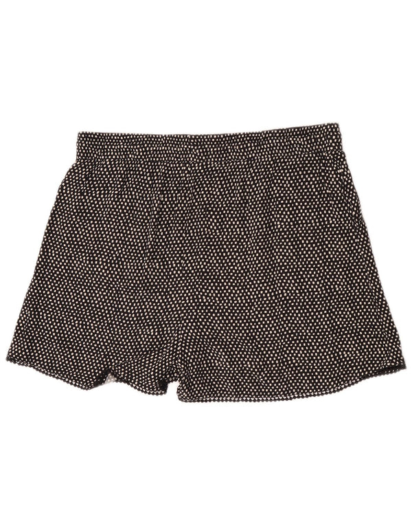 Pantaloncini chino da donna Marks & Spencer UK 14 Large W34 neri maculati