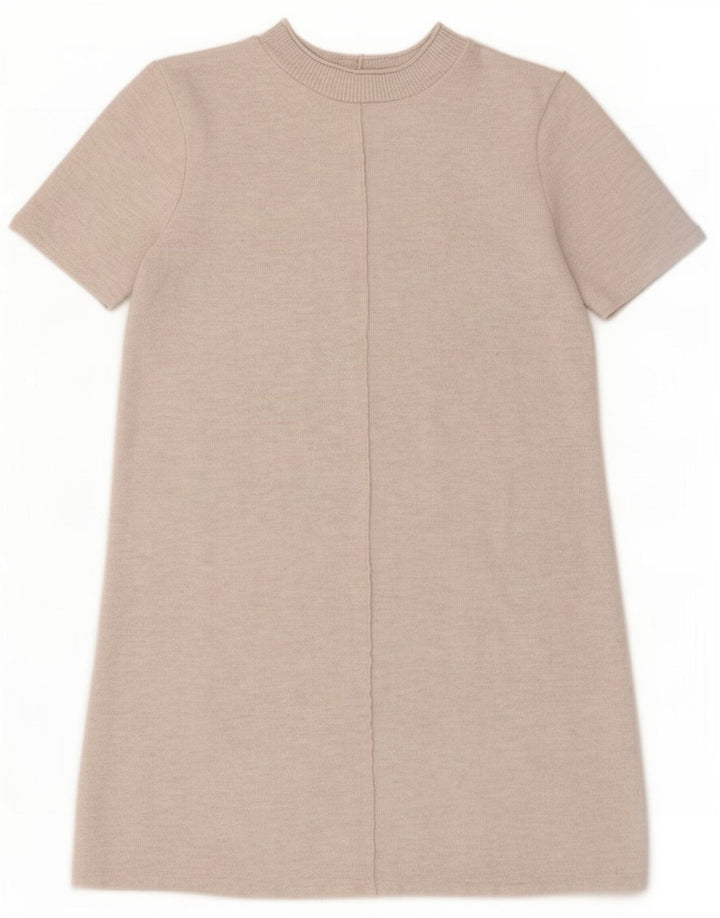 Vestito a trapezio da donna Zara UK 12 Beige medio Poliestere